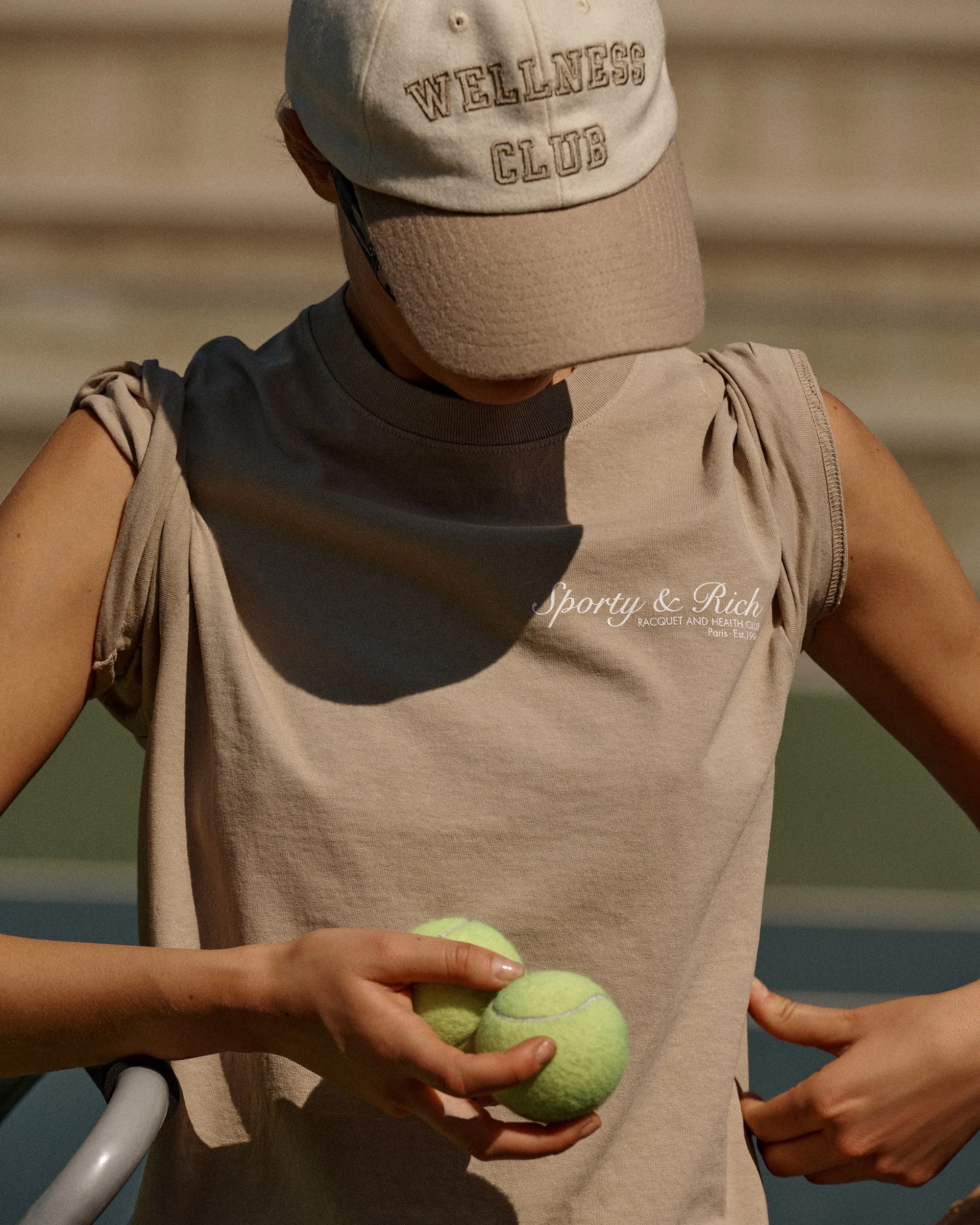 Wellness Club Flannel Hat - Off White/Elephant sold by Sporty and Rich product image thumbnail 5