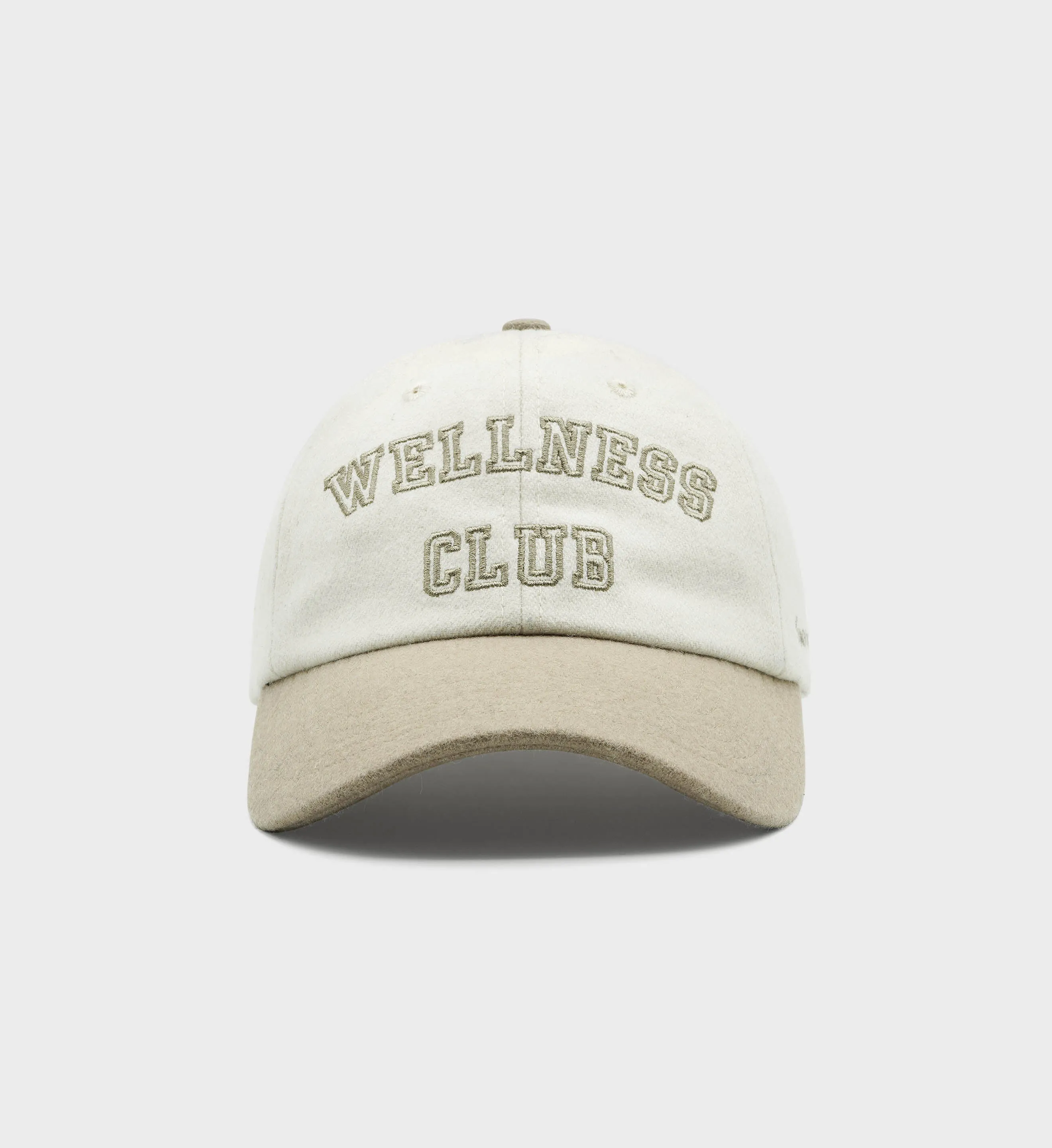 Wellness Club Flannel Hat - Off White/Elephant sold by Sporty and Rich