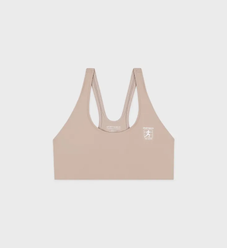 Stay Active Sports Bra - Elephant/White sold by Sporty and Rich