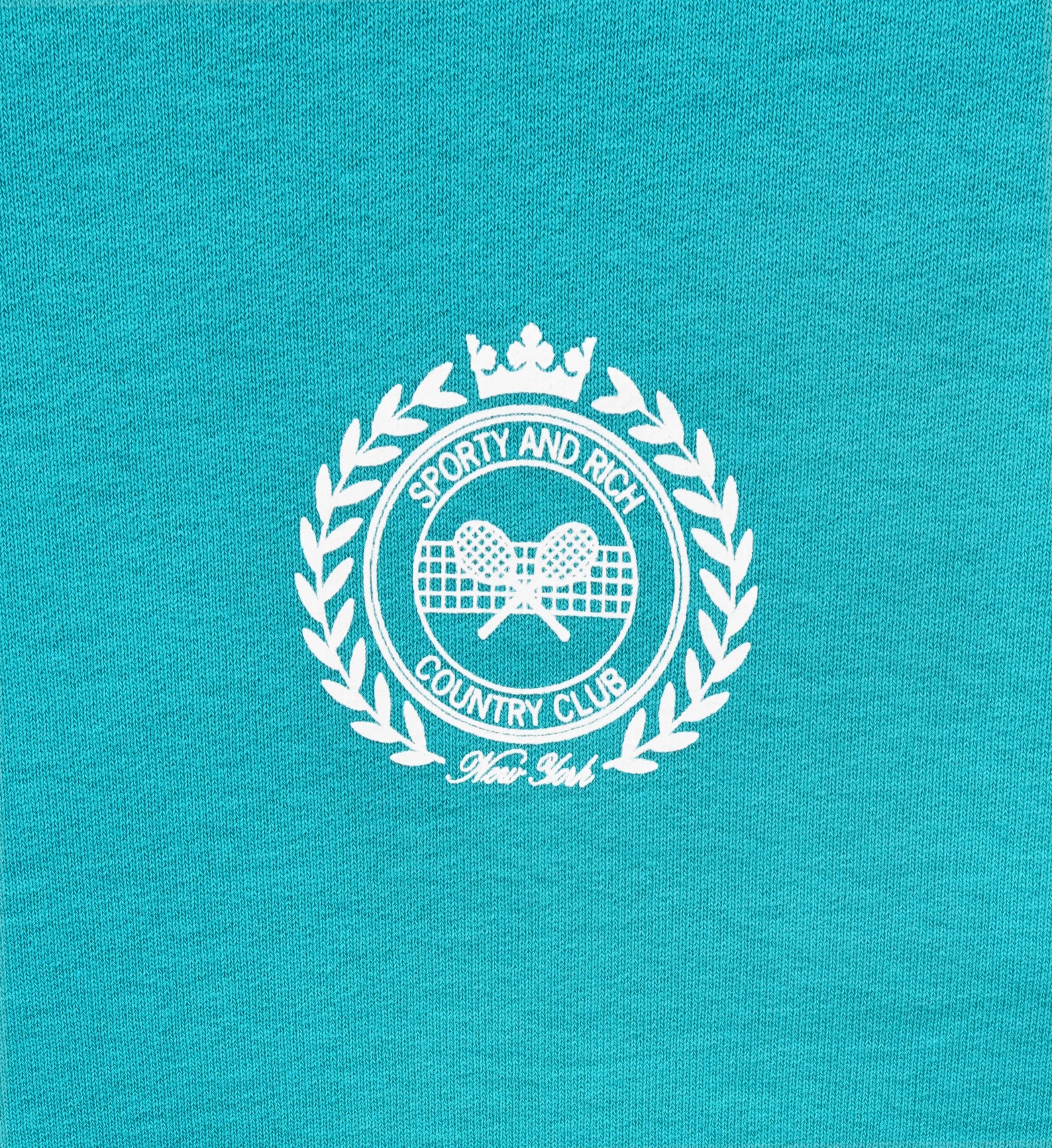 NY Country Club Cropped Crewneck - Teal sold by Sporty and Rich product image thumbnail 3