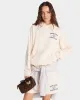 Varsity Crest Hoodie - Cream/Navy sold by Sporty and Rich