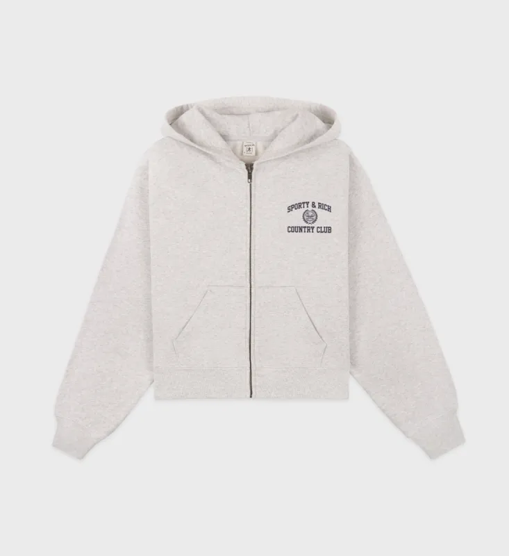 ◆DEINET◆ VELOUR HOOD ZIP UP IN WHITE MELANGE KDCCL4S531109 Velour Hoodie – Racer Worldwide
