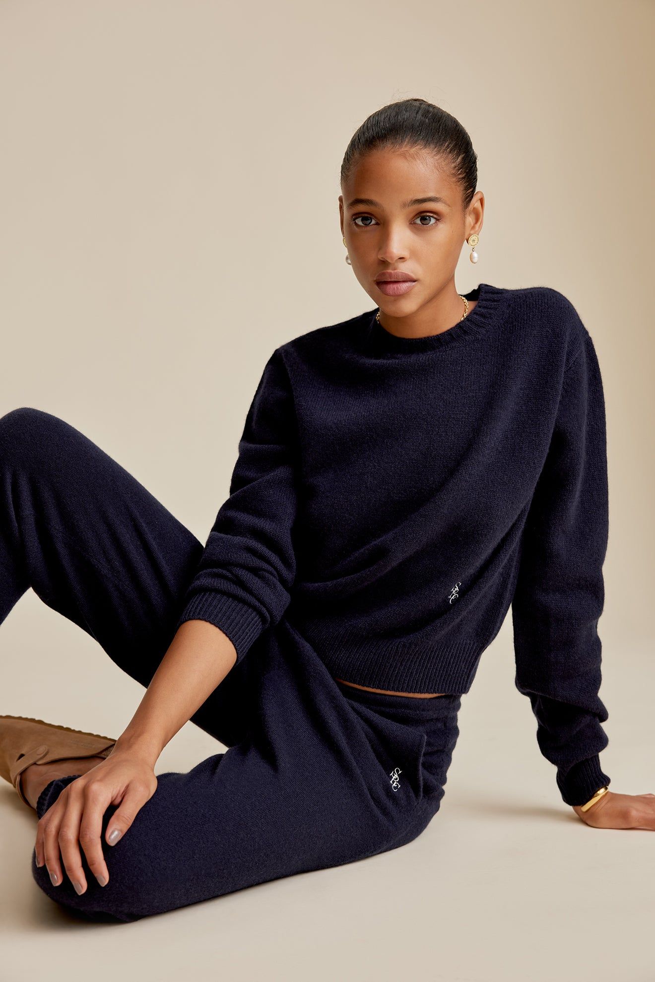 SRC Cashmere Sweater - Navy sold by Sporty and Rich product image thumbnail 5