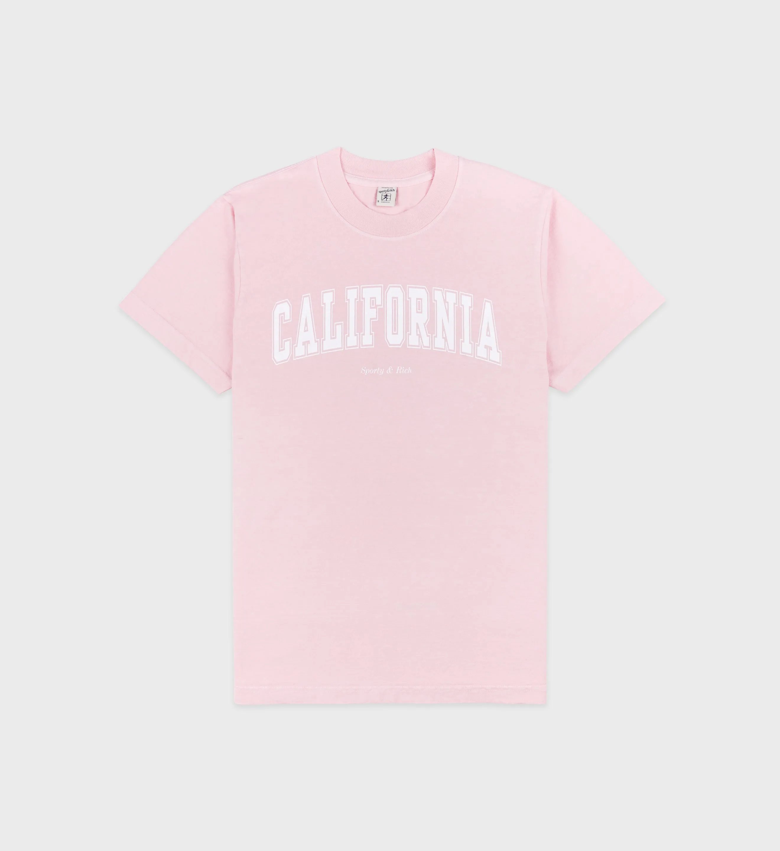 California T-Shirt - Ballet/White sold by Sporty and Rich