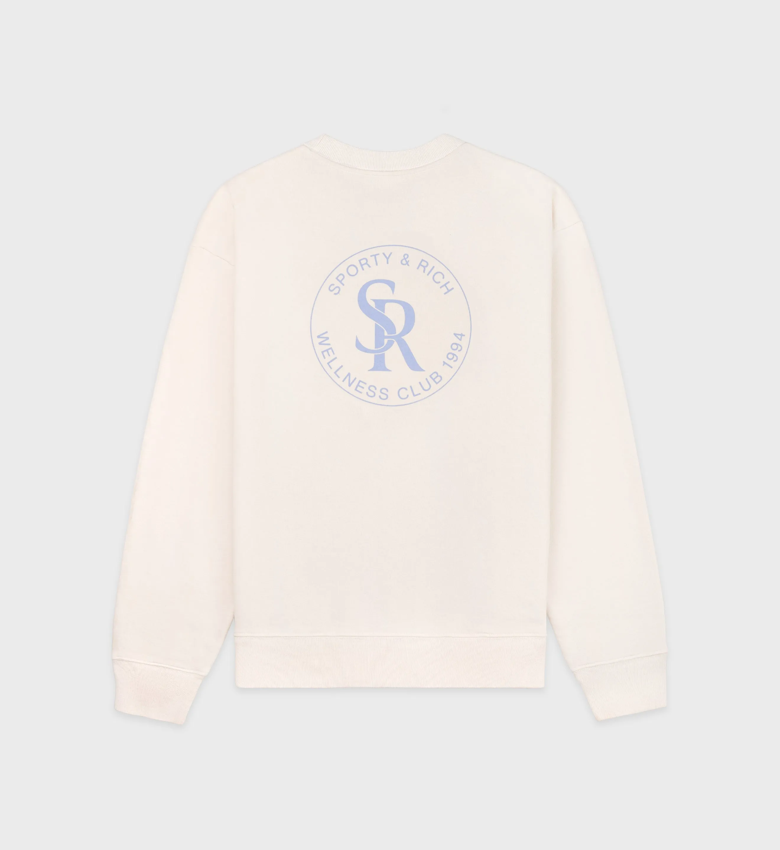 S&R Crewneck - Cream/Sky Blue sold by Sporty and Rich product image thumbnail 2