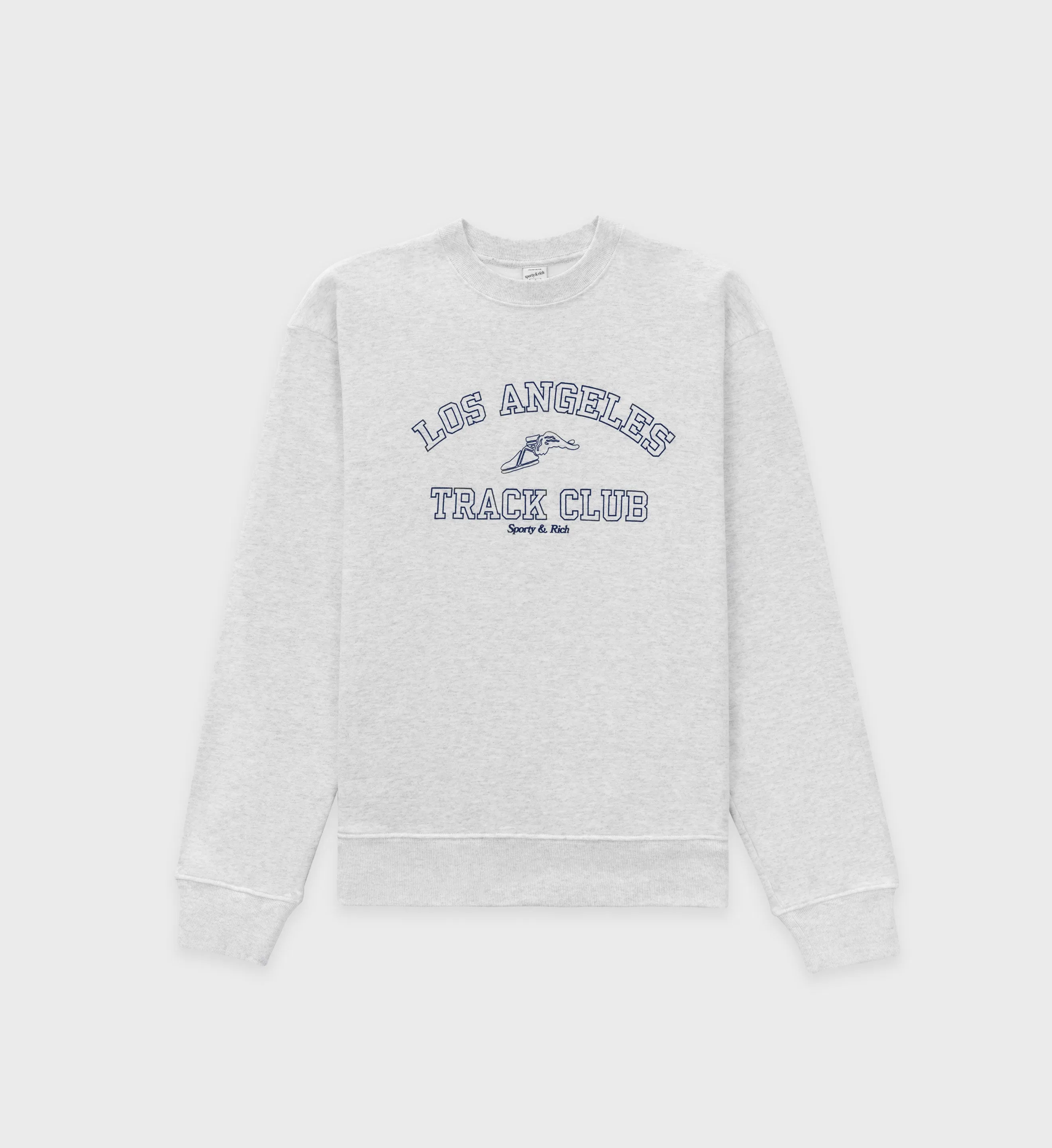Track Club Crewneck - Heather Gray sold by Sporty and Rich
