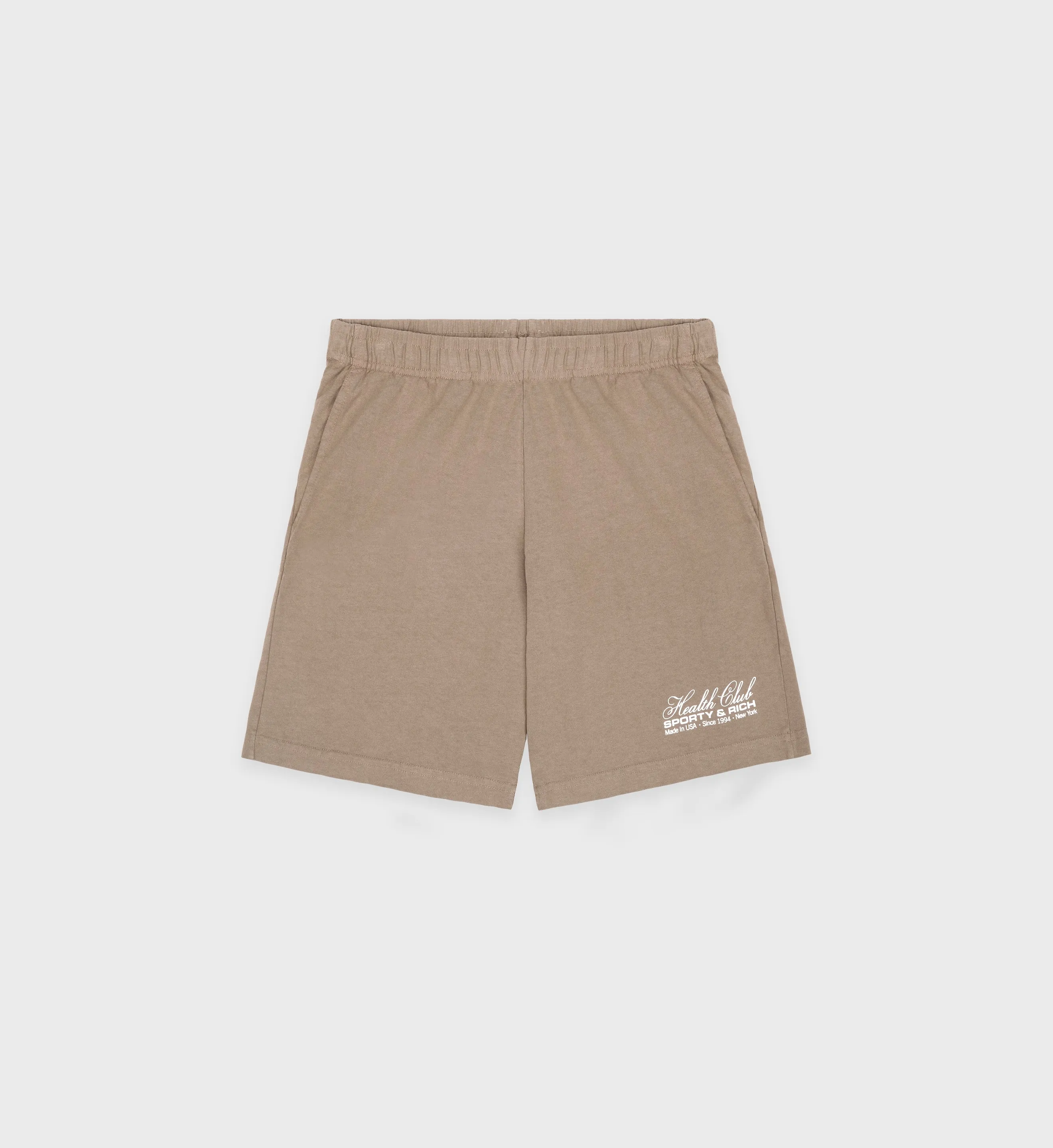 Made In USA Gym Short - Espresso/White sold by Sporty and Rich
