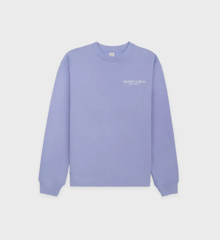Made In California Crewneck - Periwinkle made by Sporty and Rich
