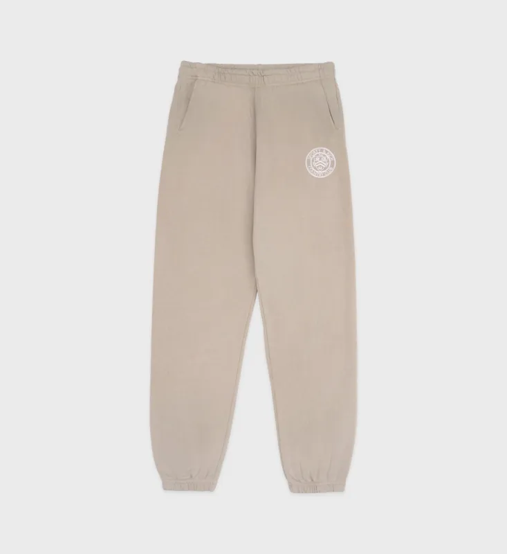 Paris Country Club Sweatpant - Elephant/White sold by Sporty and Rich