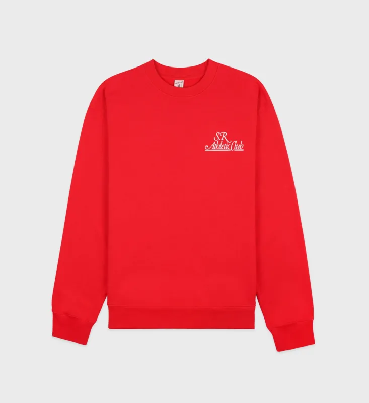 Prep Crewneck - Sports Red/White sold by Sporty and Rich