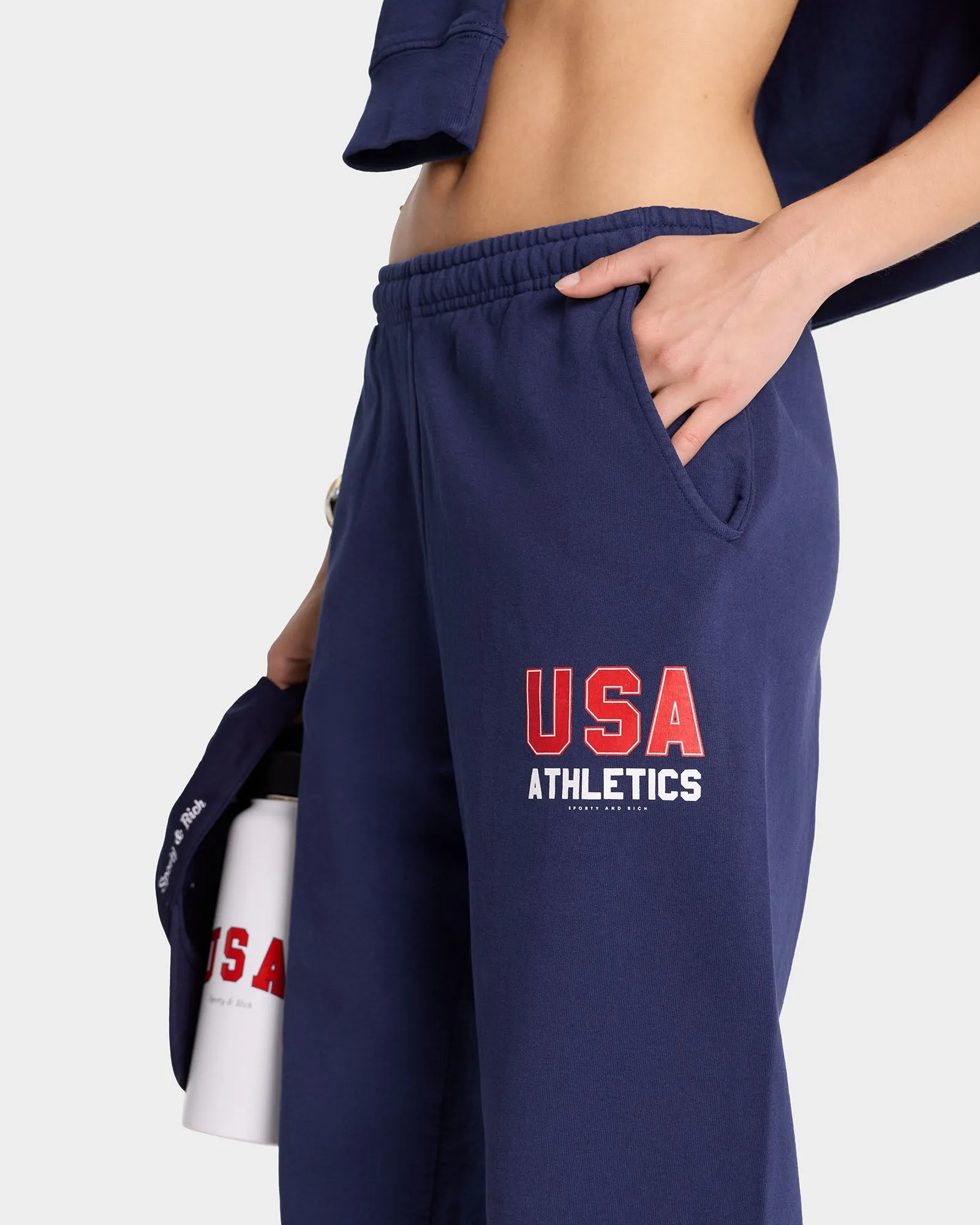 USA Athletics Sweatpant - Navy/Sports Red/White sold by Sporty and Rich product image thumbnail 4