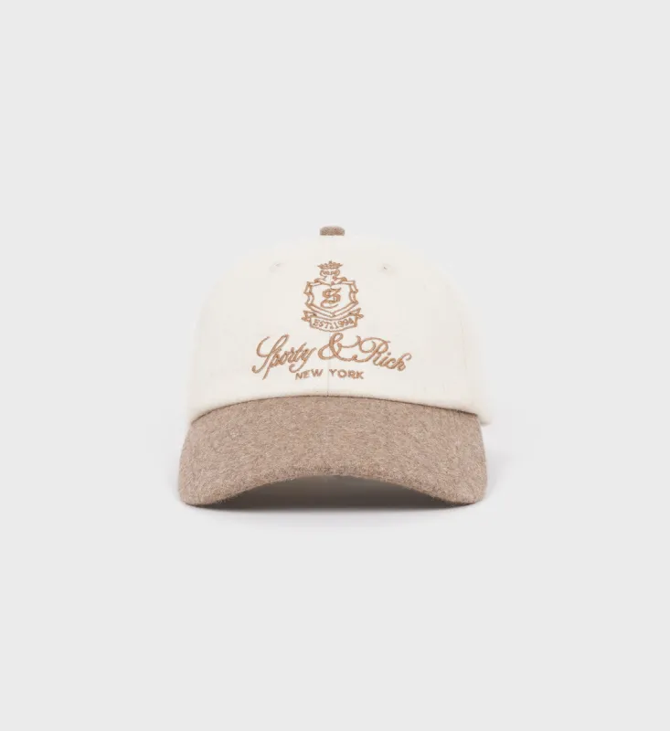 Vendome Wool Hat - Off White/Oatmeal sold by Sporty and Rich