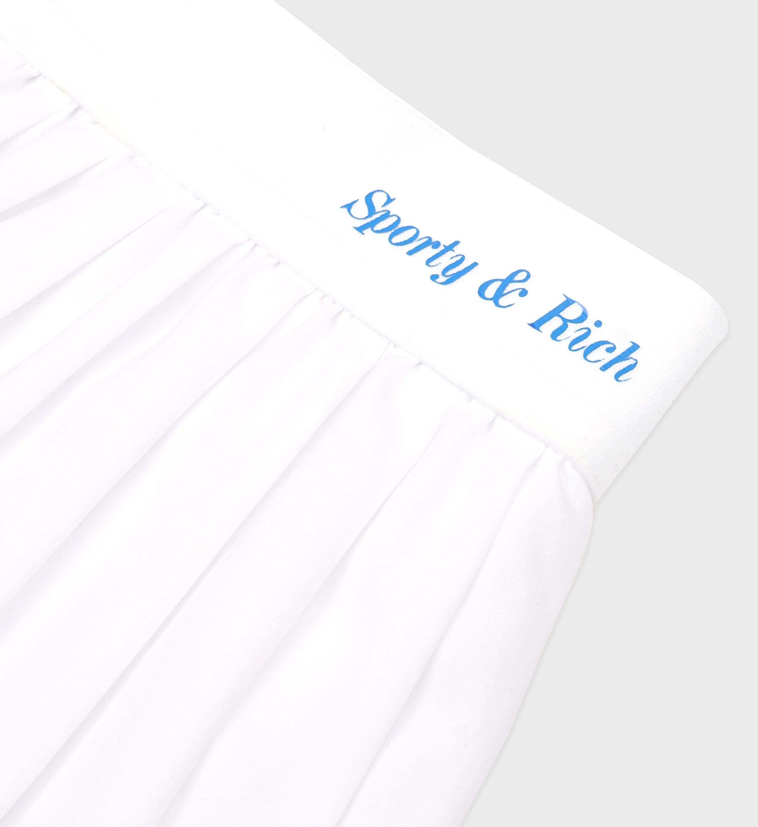 Classic Logo Pleated Skirt - White/French Blue sold by Sporty and Rich product image thumbnail 3