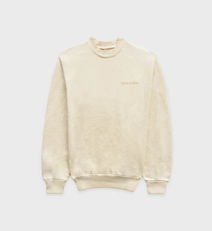Classic Logo Crewneck - Cream - Tennis PT2 sold by Sporty and Rich