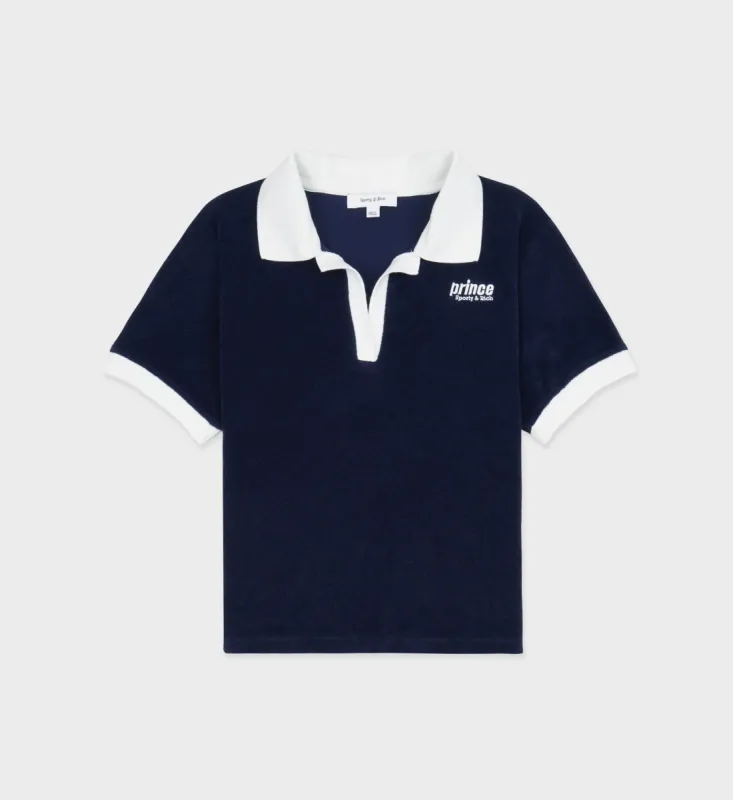 Prince Sporty Terry Polo - Navy/White sold by Sporty and Rich