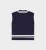SRC Cableknit Vest - Navy/White sold by Sporty and Rich