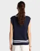SRC Cableknit Vest - Navy/White sold by Sporty and Rich