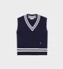 SRC Cableknit Vest - Navy/White sold by Sporty and Rich