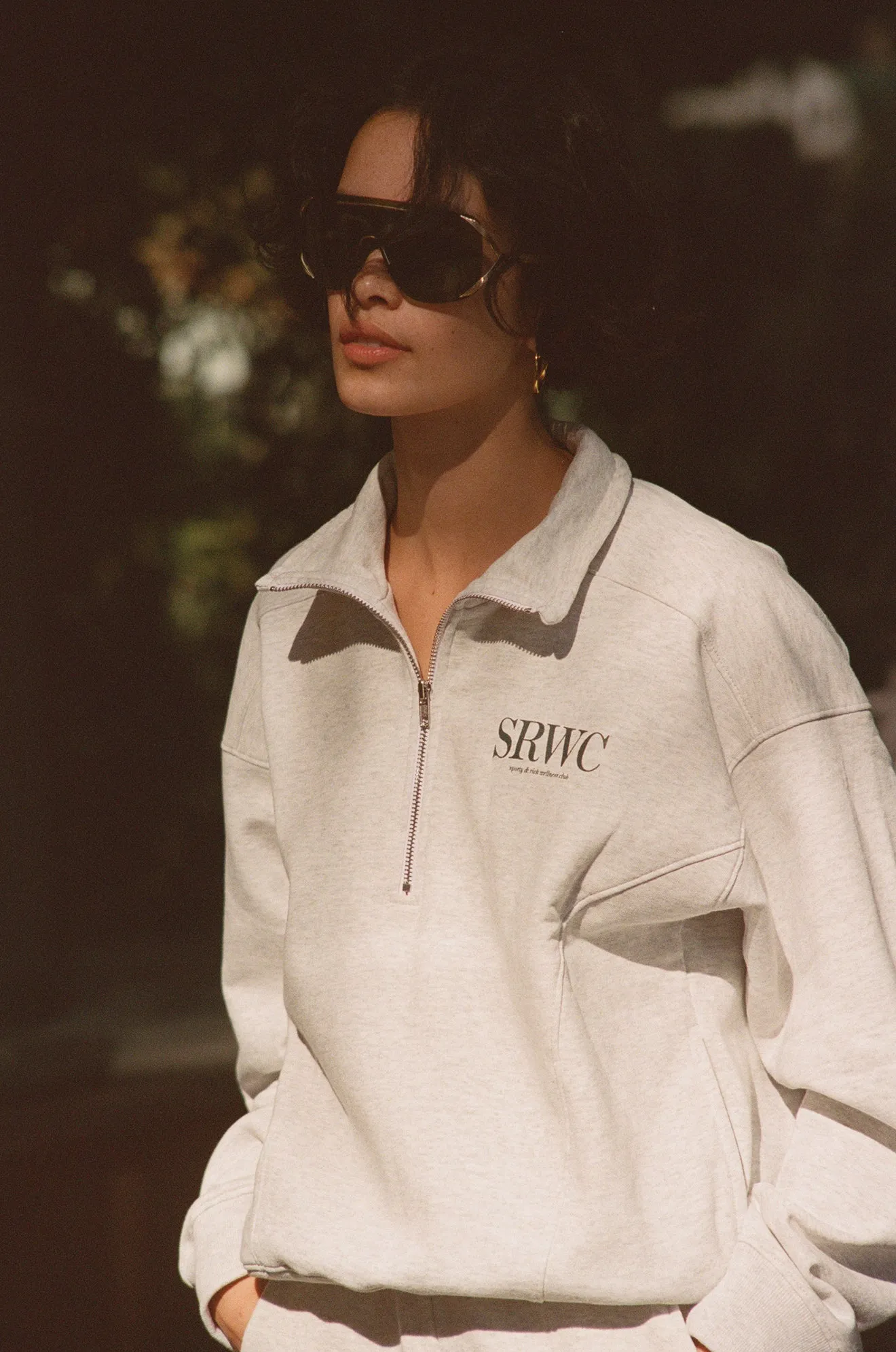 Upper East Side Quarter Zip - Heather Gray sold by Sporty and Rich product image thumbnail 5