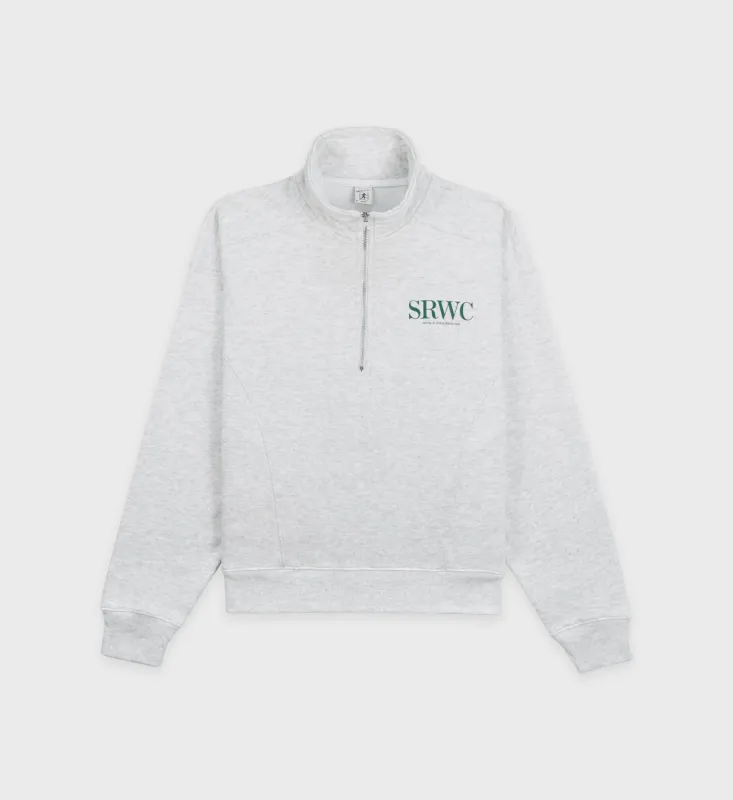 Upper East Side Quarter Zip - Heather Gray sold by Sporty and Rich