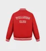 Wellness Club Varsity Jacket - Ruby/White sold by Sporty and Rich