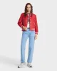 Wellness Club Varsity Jacket - Ruby/White sold by Sporty and Rich