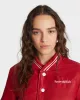 Wellness Club Varsity Jacket - Ruby/White sold by Sporty and Rich