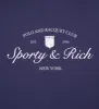 Syracuse Crewneck - Navy/White sold by Sporty and Rich