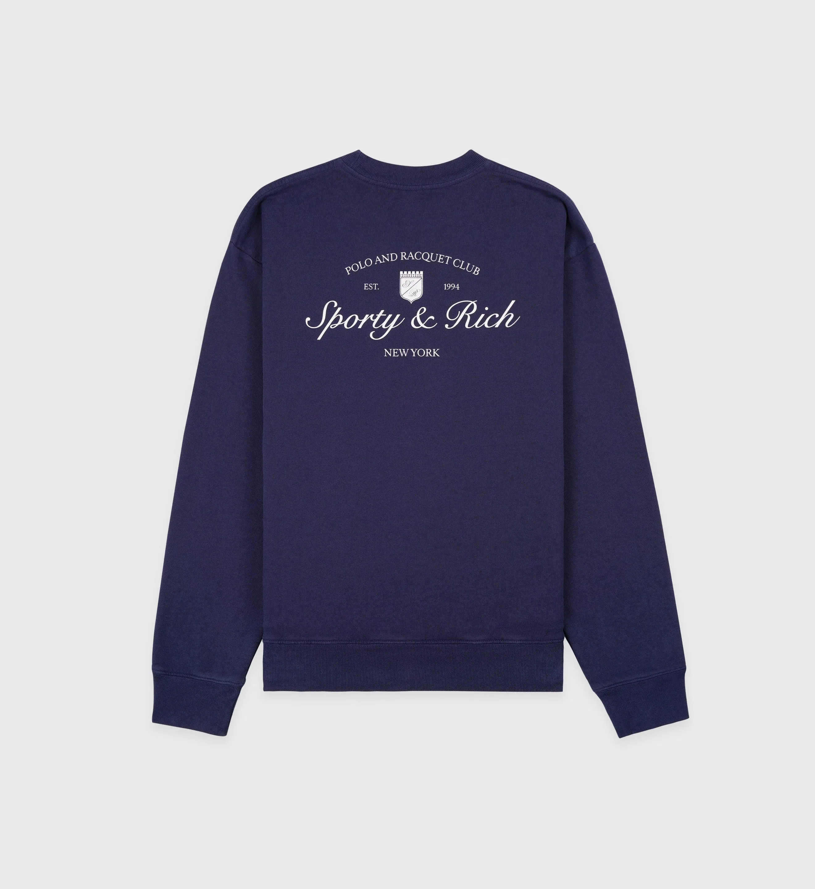 Syracuse Crewneck - Navy/White sold by Sporty and Rich product image thumbnail 2