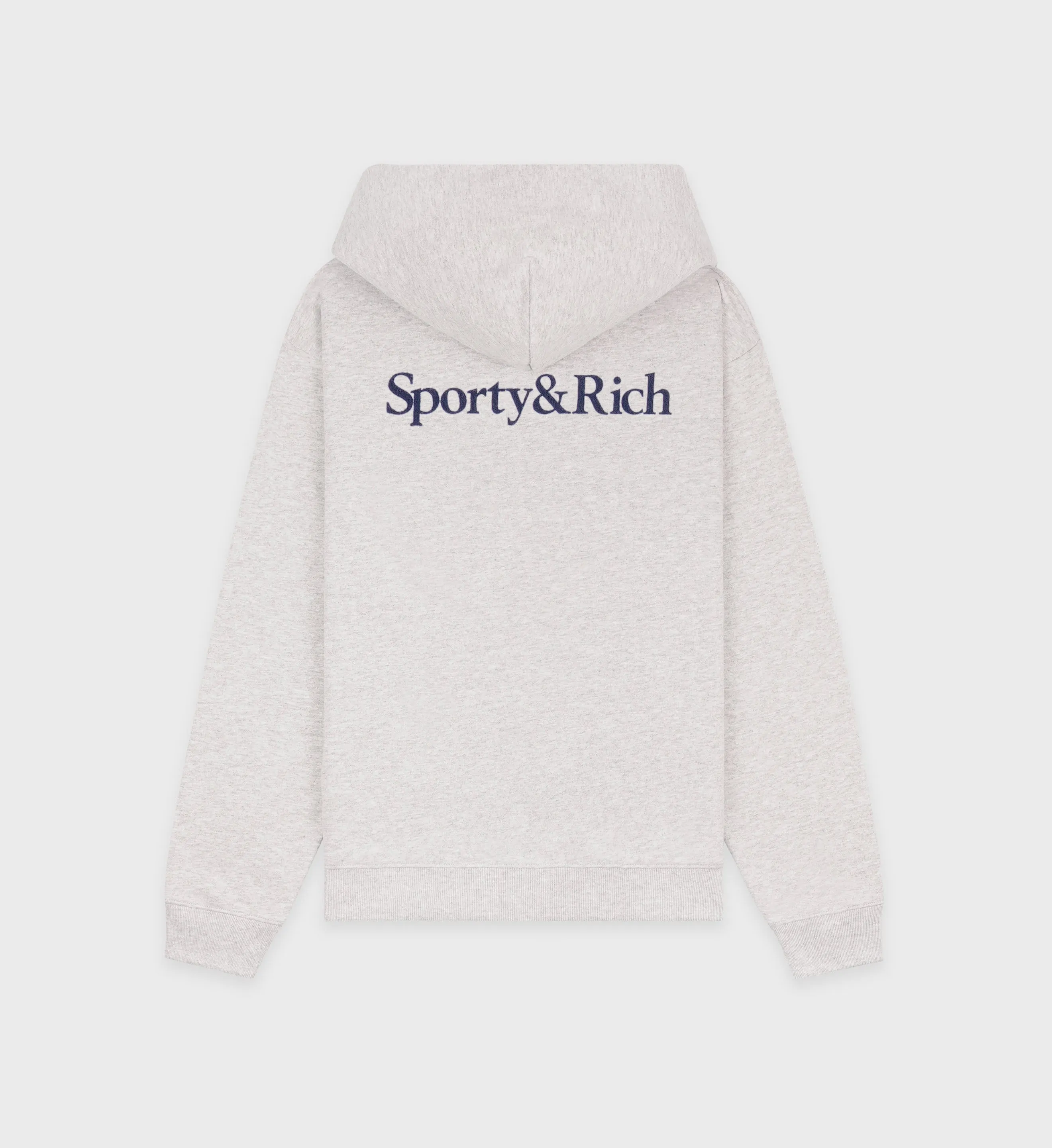 Yankees Serif Zip Hoodie - Heather Gray/Navy sold by Sporty and Rich product image thumbnail 2
