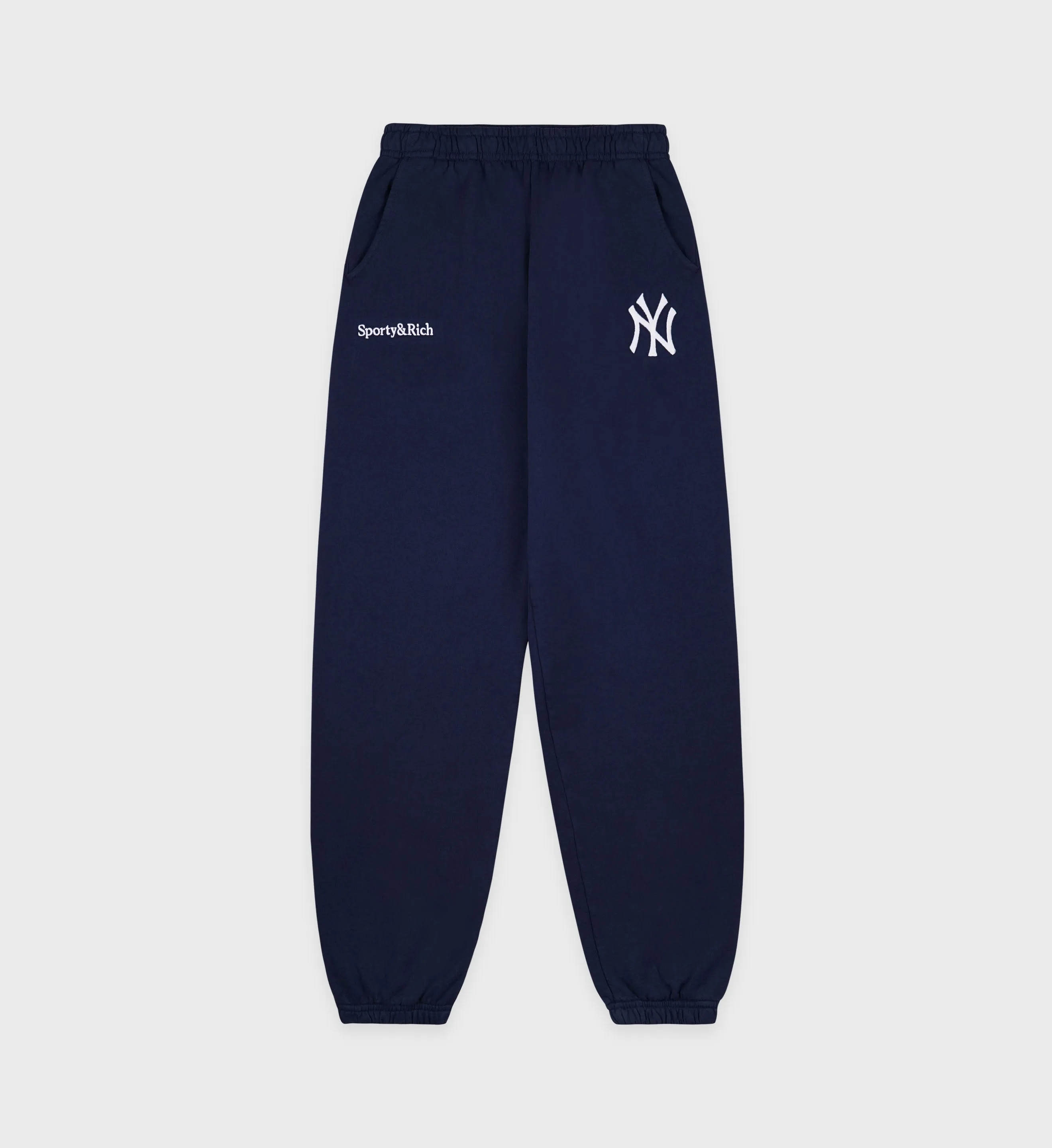Yankees Serif Sweatpant - Navy/White sold by Sporty and Rich
