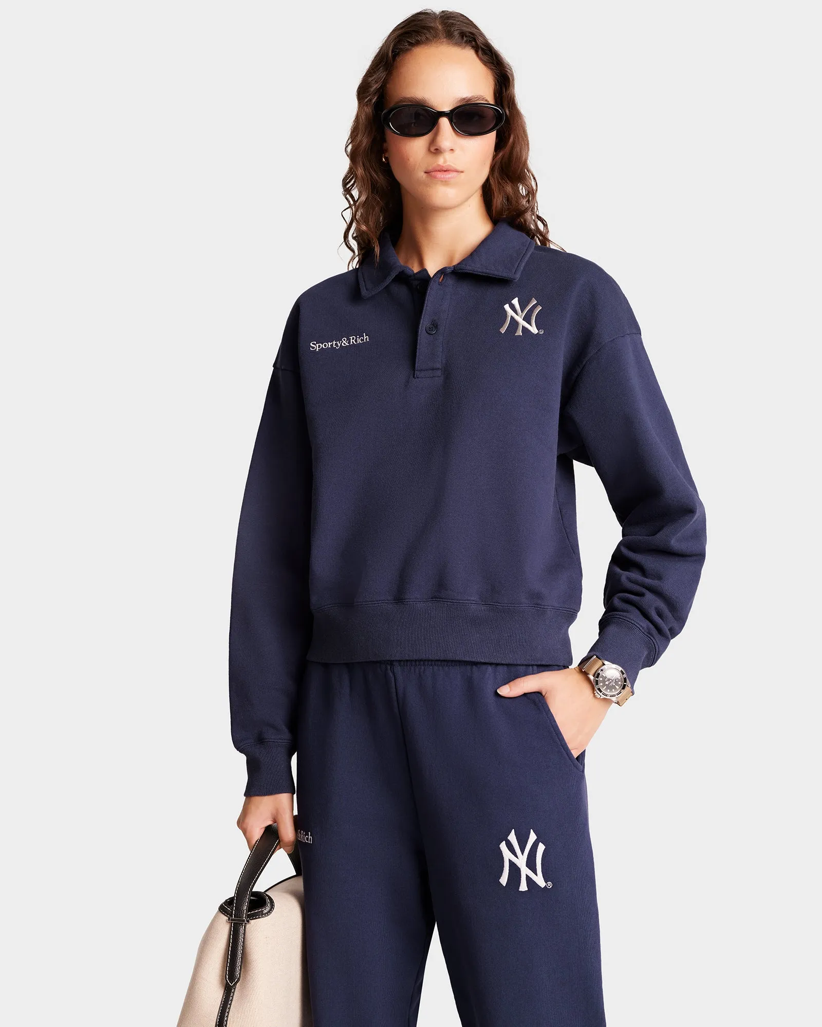 Yankees Serif Sweatpant - Navy/White sold by Sporty and Rich product image thumbnail 4