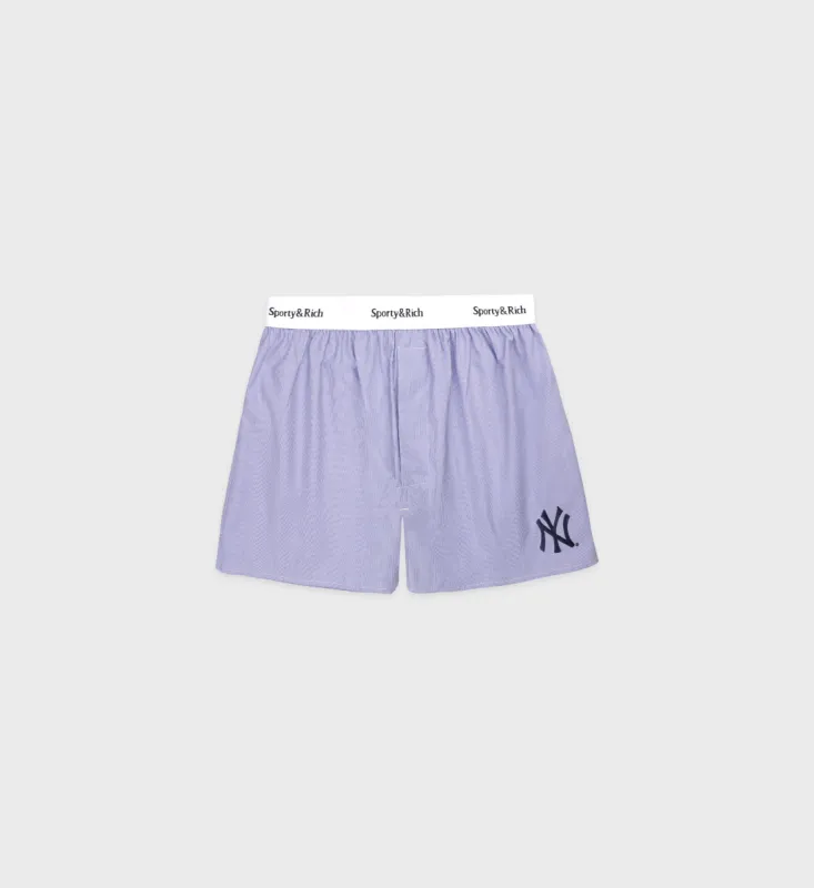 Yankees Serif Boxer - Blue Striped sold by Sporty and Rich
