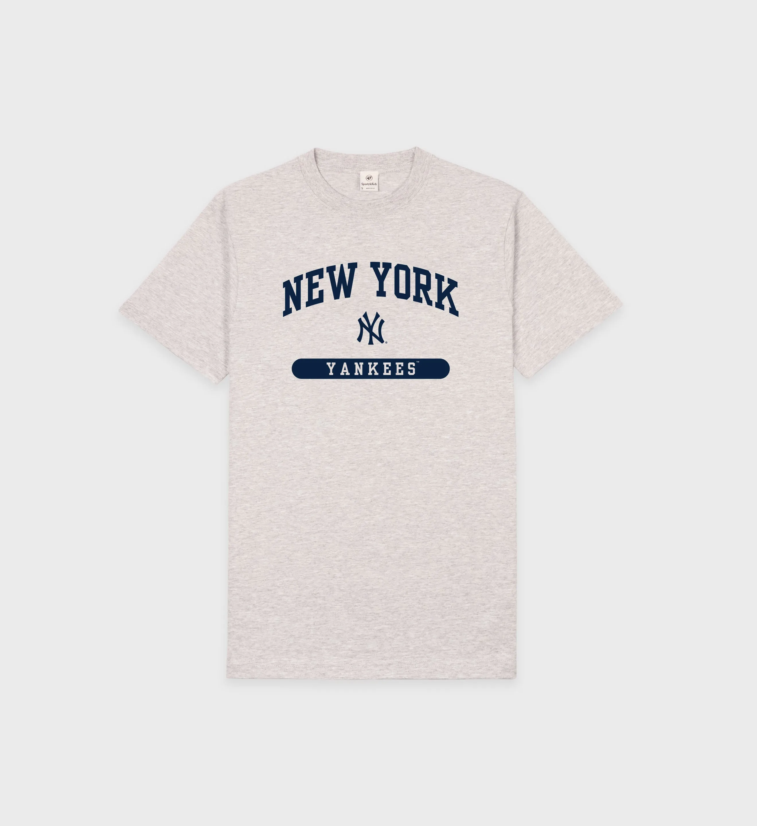 League T-Shirt - Heather Gray/Navy sold by Sporty and Rich