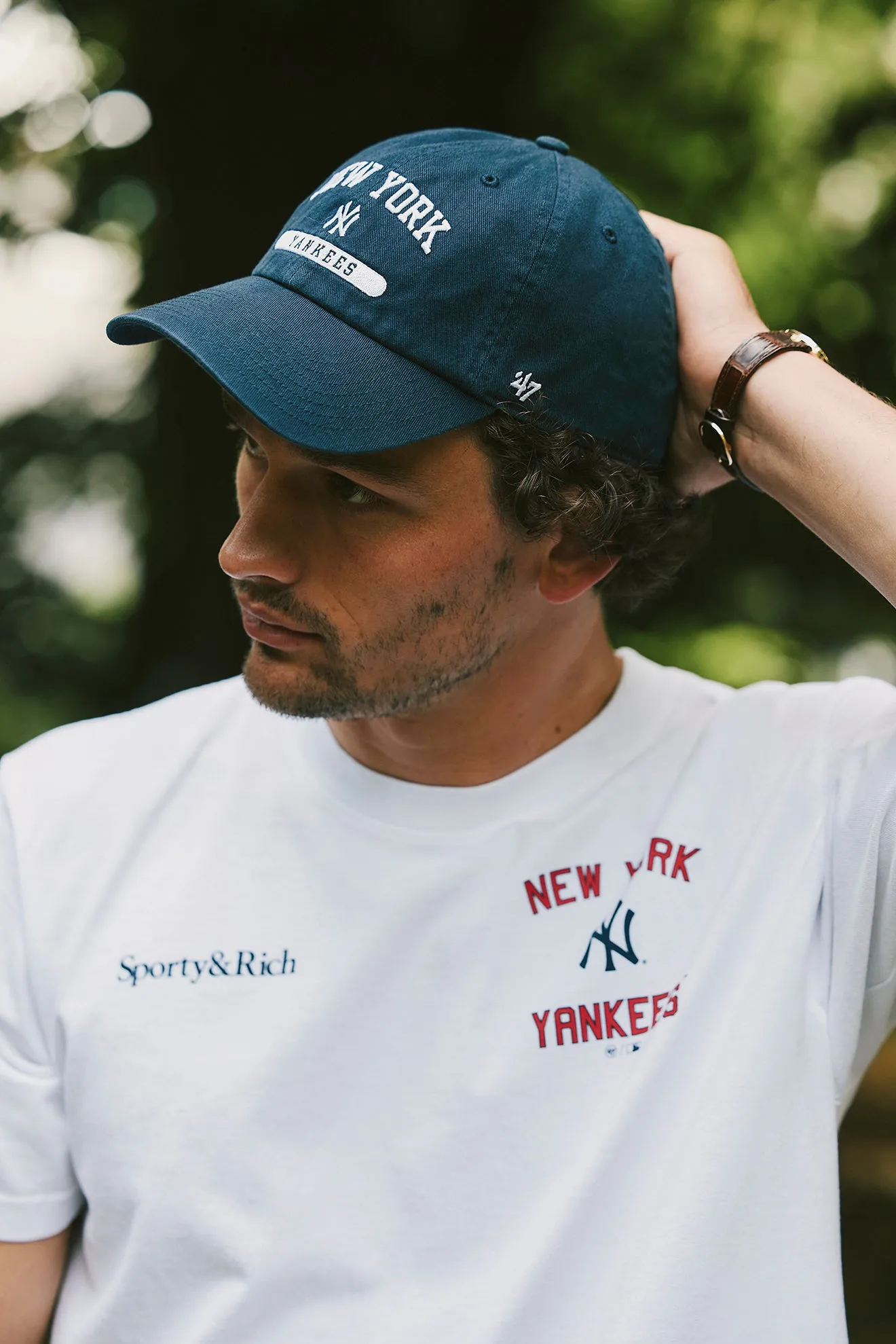 League Hat - Navy/White sold by Sporty and Rich product image thumbnail 4