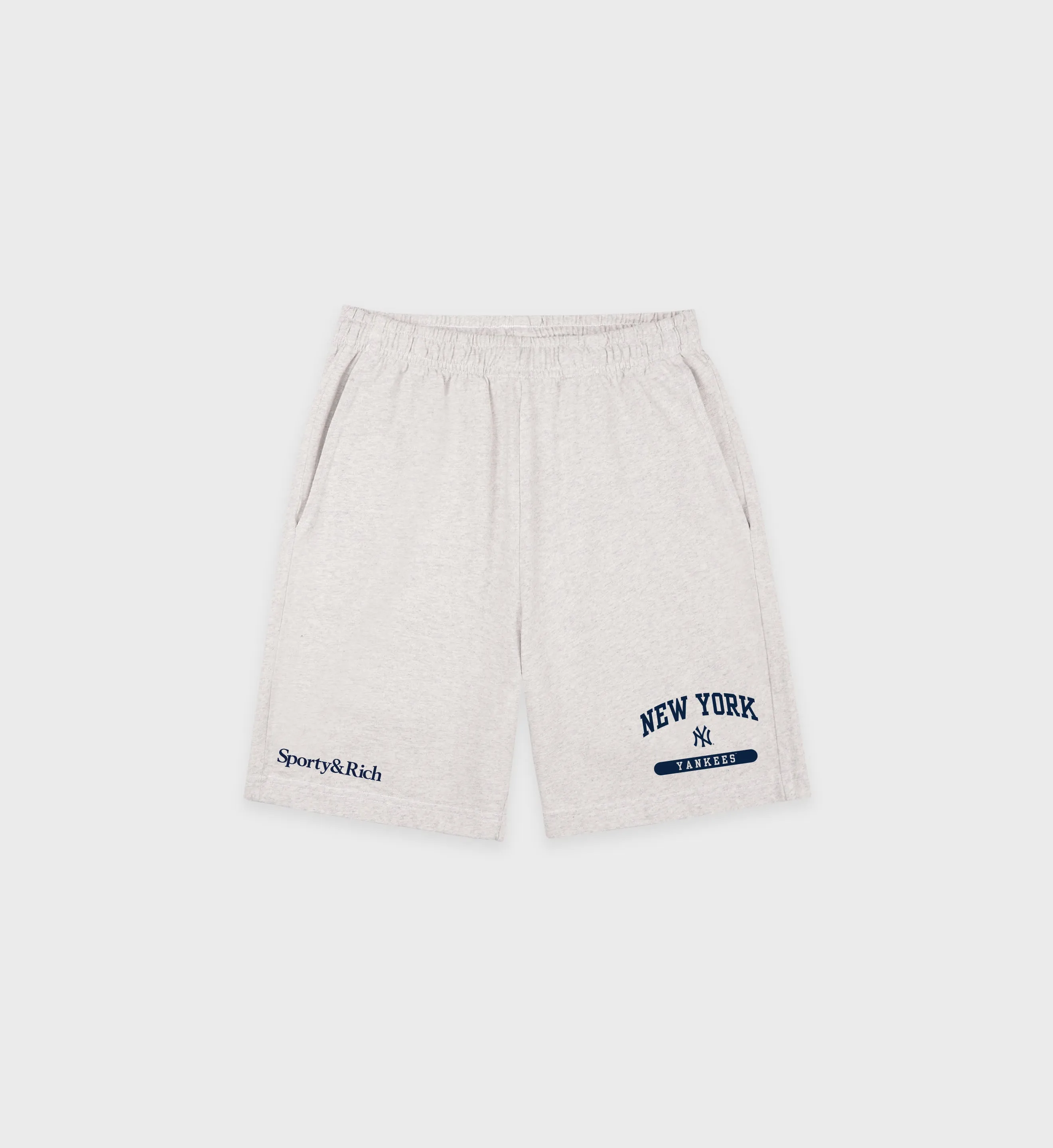 League Gym Short - Heather Gray/Navy sold by Sporty and Rich
