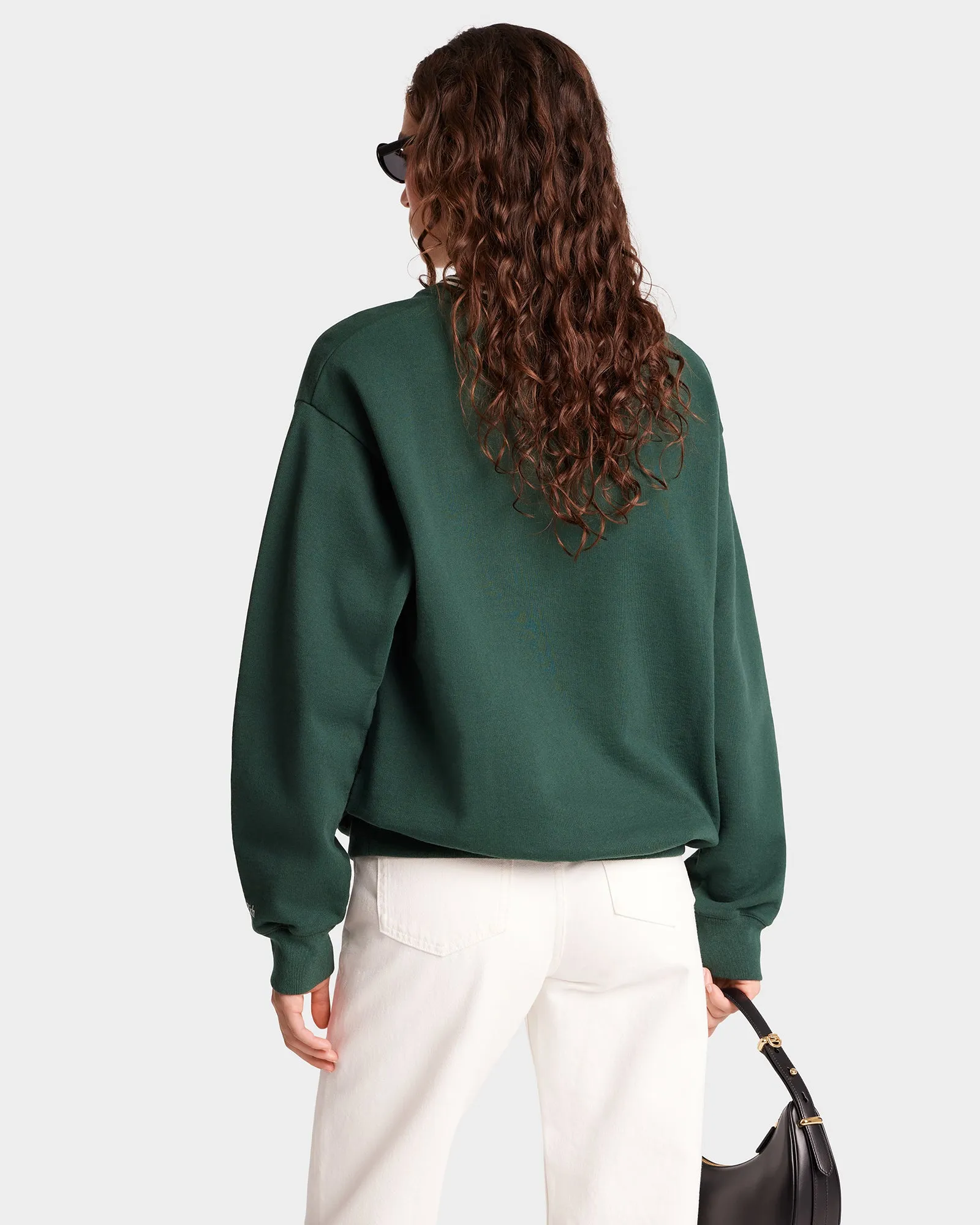 League Crewneck - Forest/White sold by Sporty and Rich product image thumbnail 5