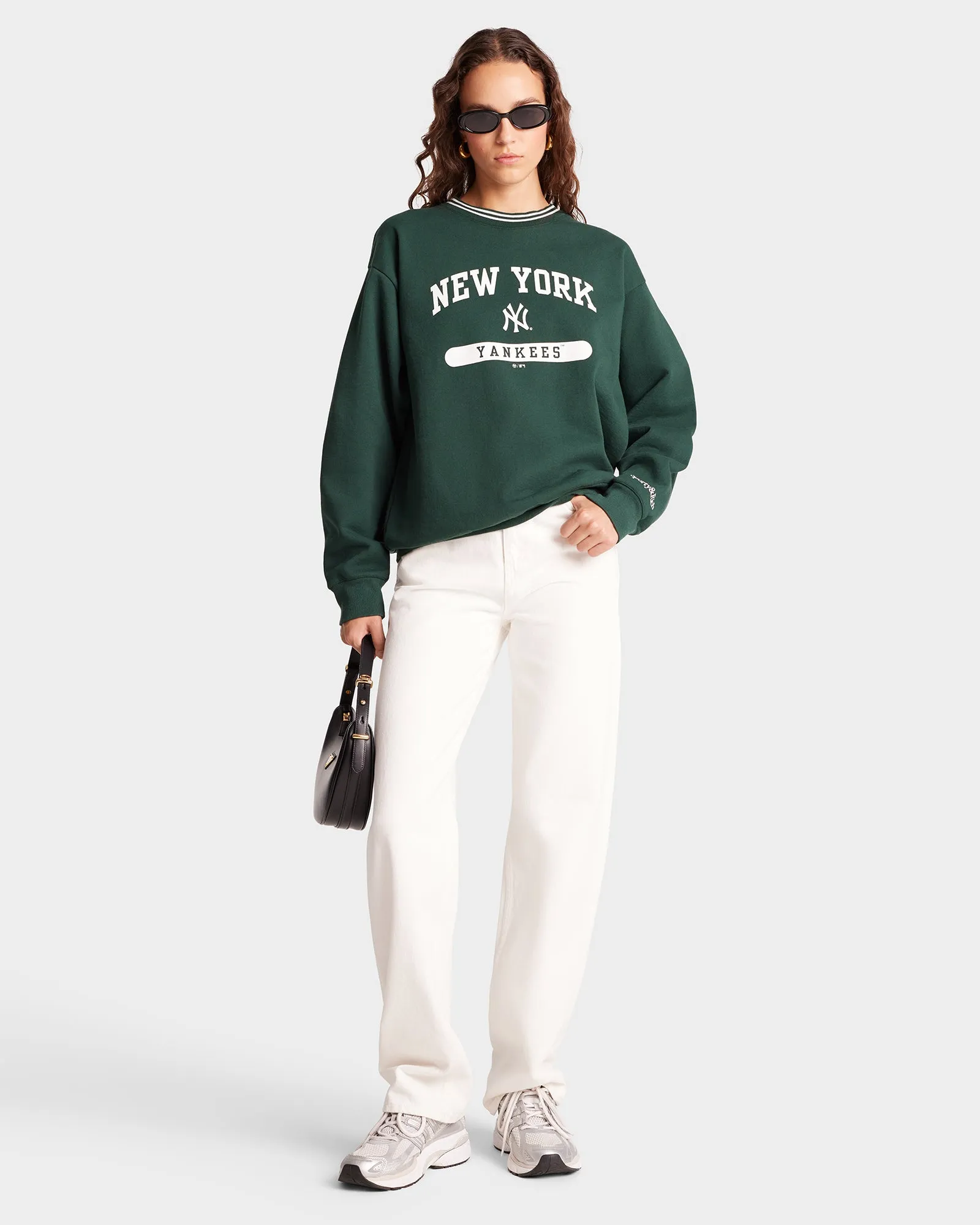 League Crewneck - Forest/White sold by Sporty and Rich product image thumbnail 3