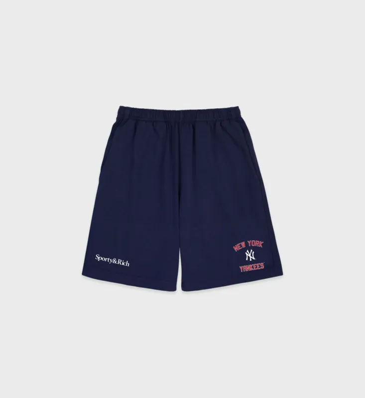 Home Run Gym Short - Navy/Sports Red/White sold by Sporty and Rich