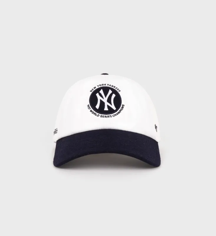Champions Wool/Cotton Hat - White/Navy sold by Sporty and Rich