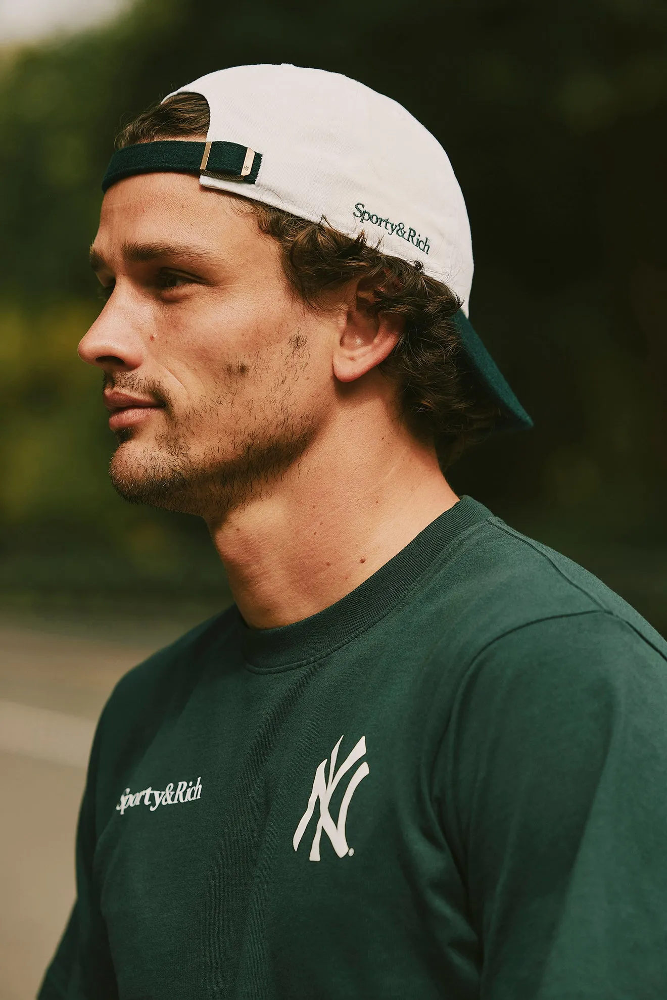Sporty & Rich NY 94 Hat Forest/White コットン キャップ Champions Wool/Cotton Hat - White/Forest – Sporty & Rich