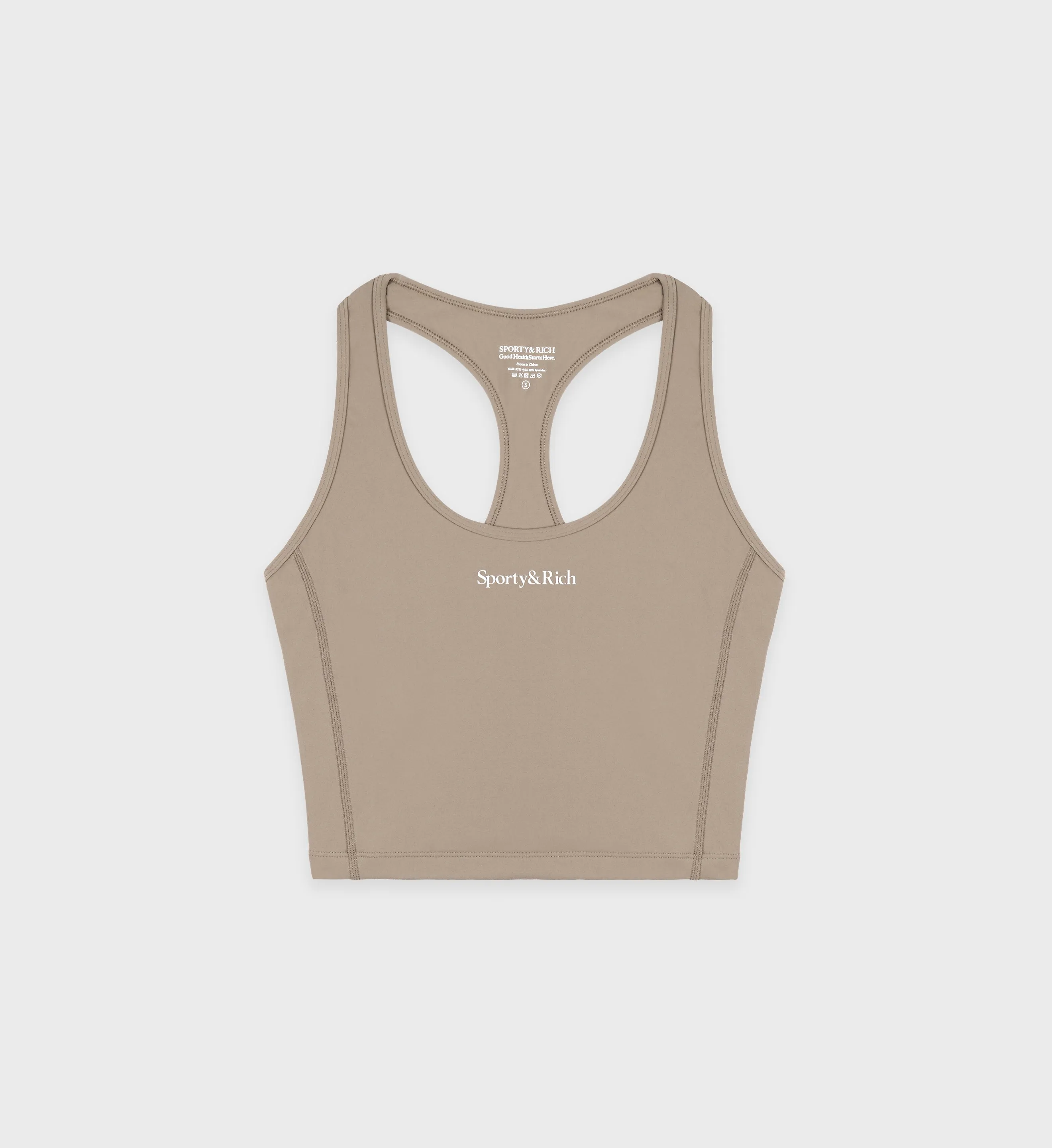Serif Logo Sports Tank - Elephant/White sold by Sporty and Rich
