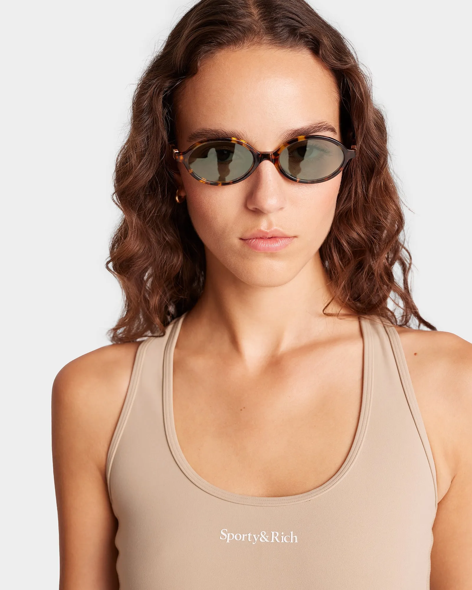 Serif Logo Sports Tank - Elephant/White sold by Sporty and Rich product image thumbnail 3