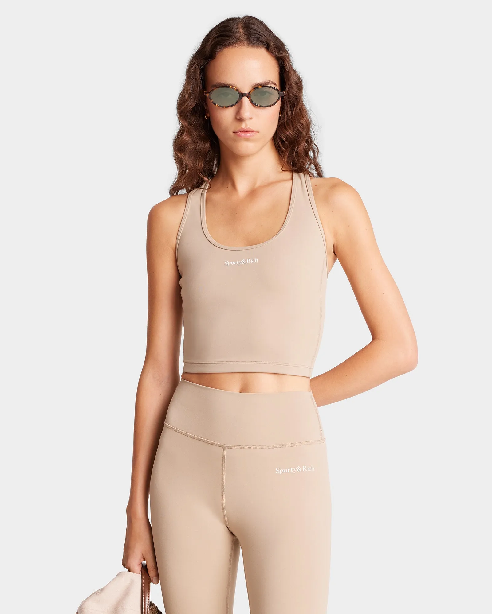 Serif Logo Sports Tank - Elephant/White sold by Sporty and Rich product image thumbnail 2