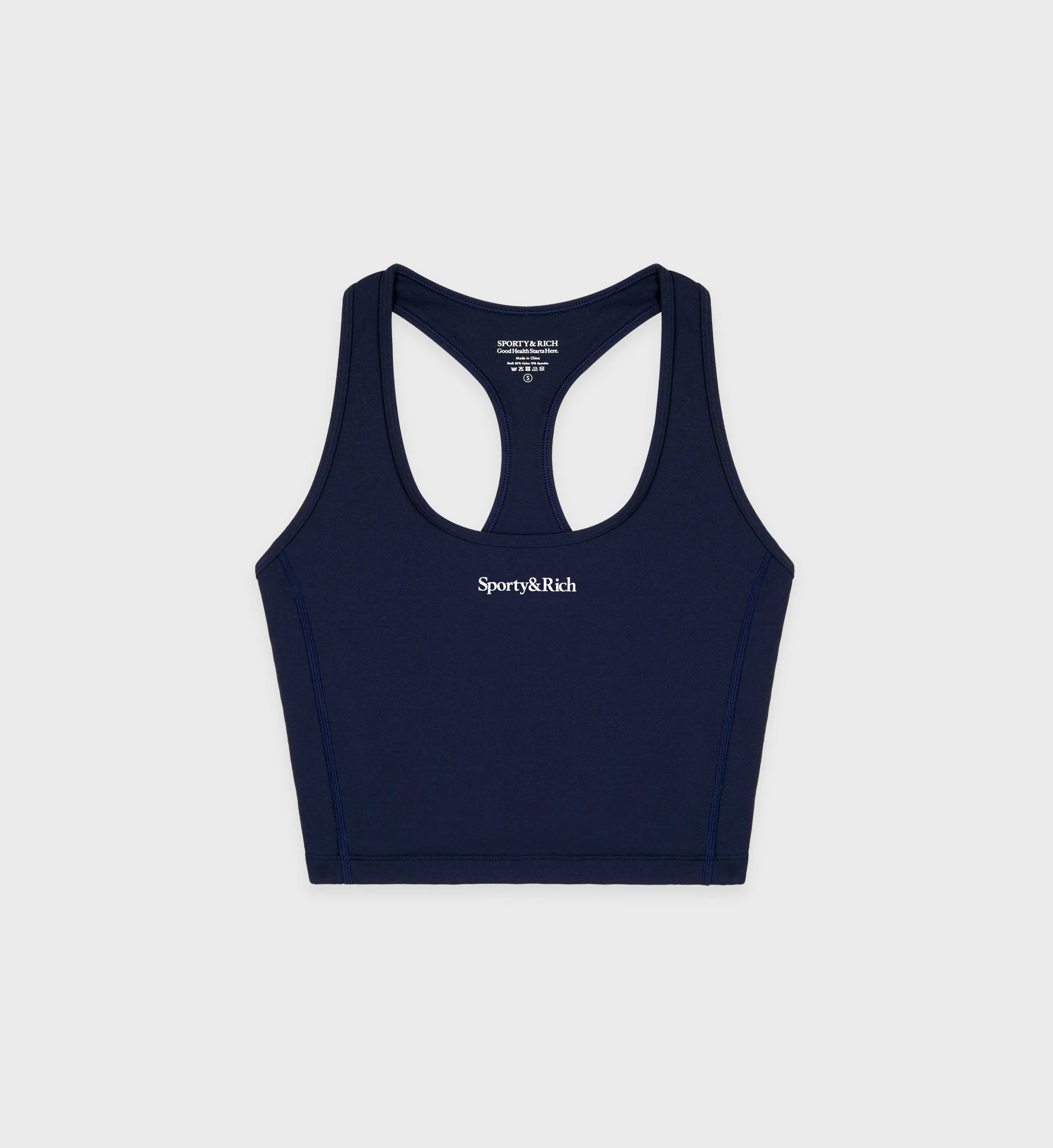 Serif Logo Sports Tank - Navy/White sold by Sporty and Rich