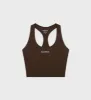 Serif Logo Sports Tank - Chocolate/White sold by Sporty and Rich