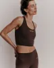 Serif Logo Sports Tank - Chocolate/White sold by Sporty and Rich