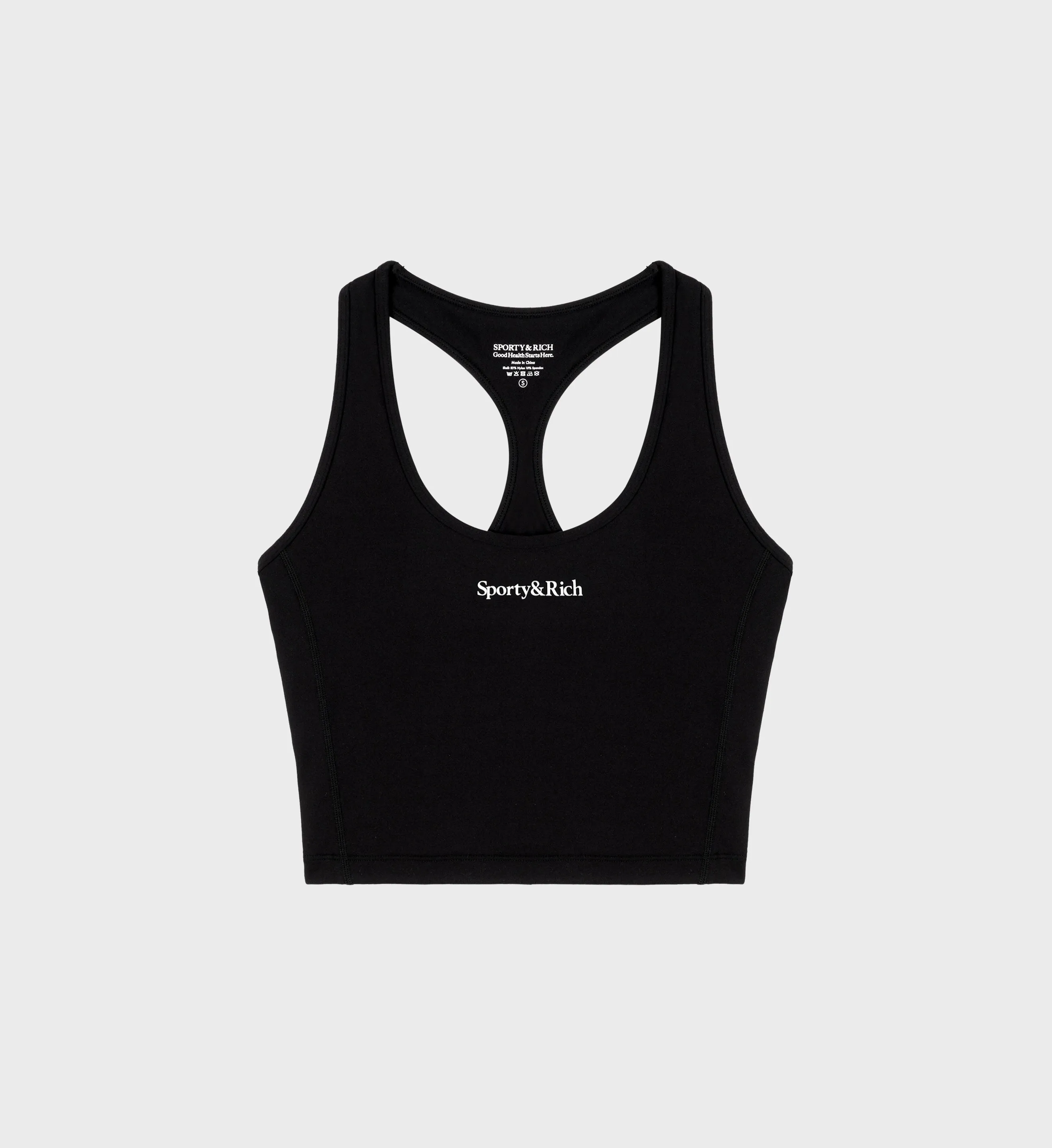 Serif Logo Sports Tank - Black/White sold by Sporty and Rich
