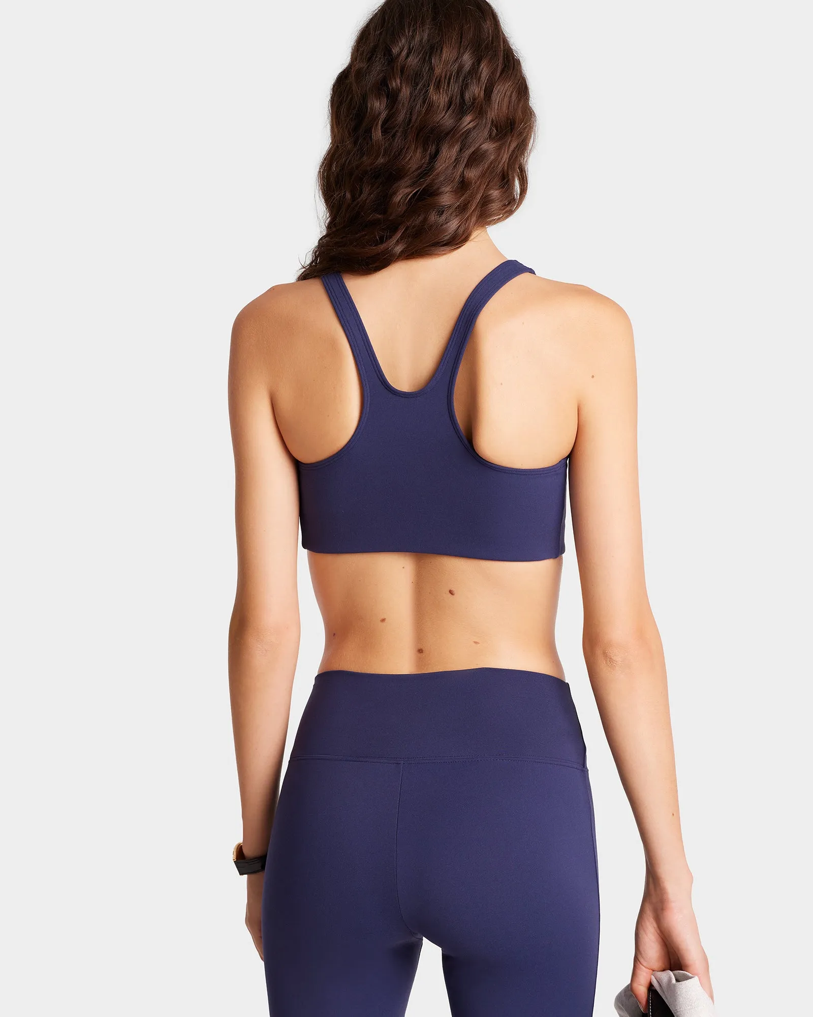 Serif Logo Sports Bra - Navy/White sold by Sporty and Rich product image thumbnail 5