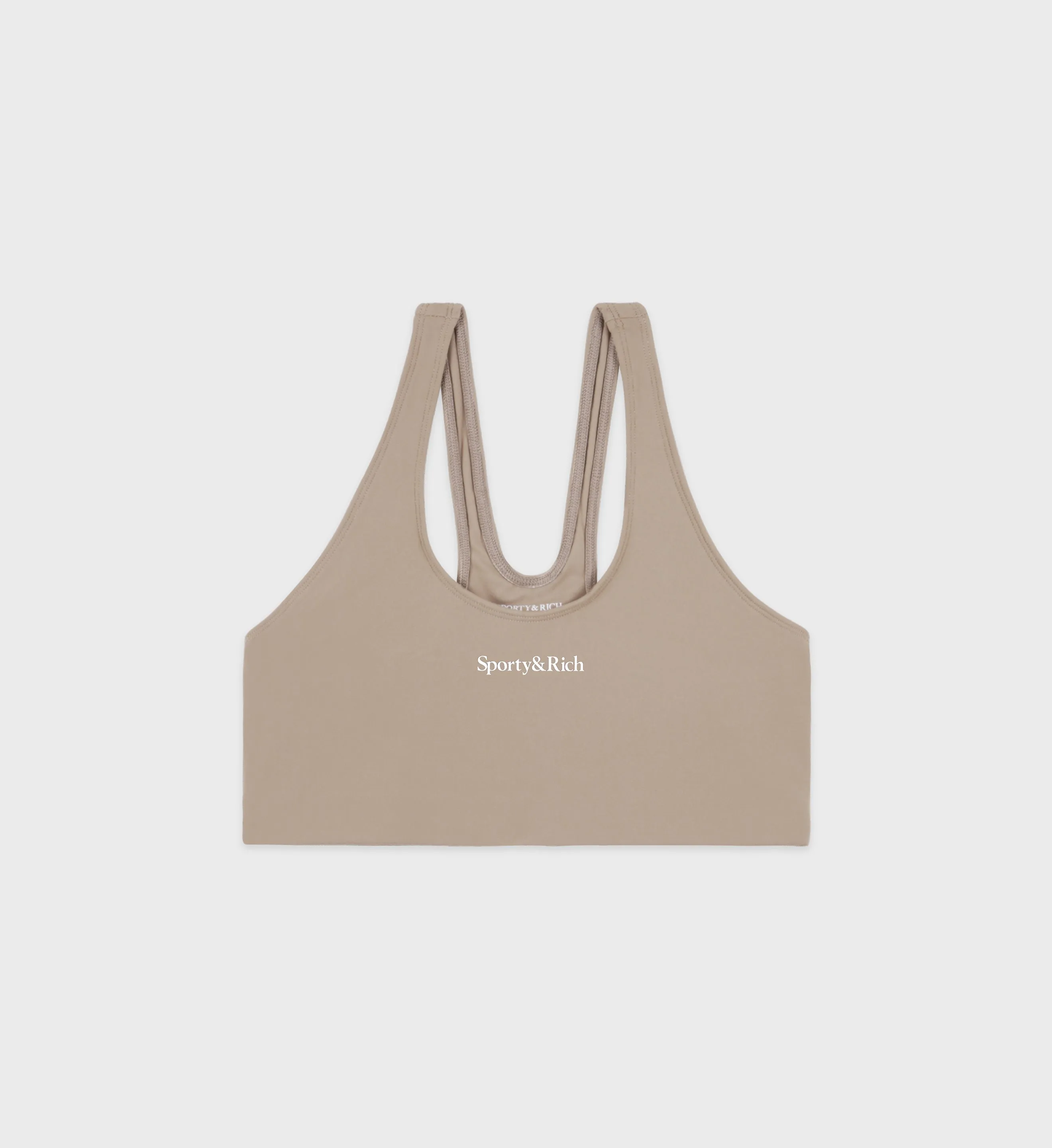 Serif Logo Sport Bra - Elephant/White sold by Sporty and Rich